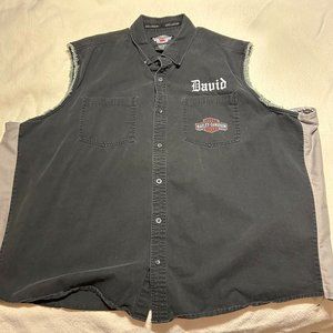 Harley Davidson Shirt. Black. 3XL. 100% Cotton. Name "David". (804)